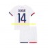 Camisola Paris Saint-Germain Desire Doue 14 Criança Equipamento Segundo 2024-2025 Manga Curta